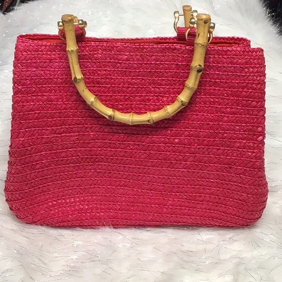 Handbags - Wheat Straw bamboo  summer woven bright